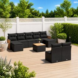 Specifications of 10 Piece Black PE Rattan Outdoor Sofa Set