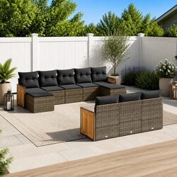 Specifications for 10-Piece Modular Garden Sofa Set
