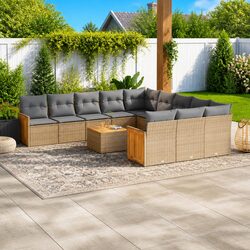 Specifications of 12 Piece Beige Garden Sofa Set