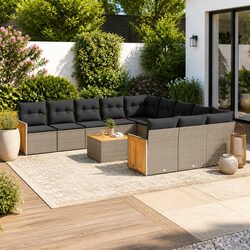 Grey 12-Piece Garden Sofa Set: Quality & Comfort