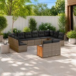 Grey Modular Garden Sofa Set 12 Piece with Specifications