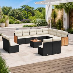 Specifications of 13 Piece Black Rattan Garden Sofa Set