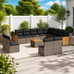 13 Piece Grey Garden Sofa Set Specifications and Features