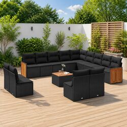 14 Piece Garden Sofa Set: Dimensions, Materials & Details