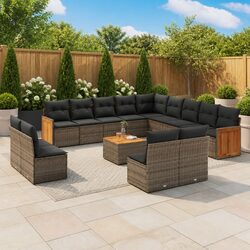 14-Piece Garden Sofa Set: Dimensions & Features Overview