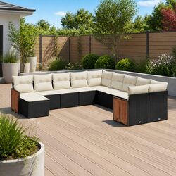 11 Piece Modular Garden Sofa Set: Dimensions & Materials