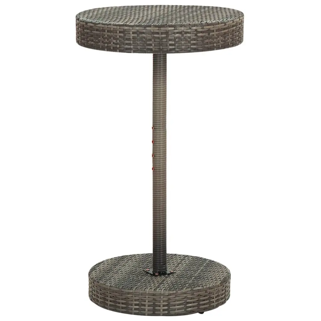 Garden Bar Set 3 Piece Outdoor Furniture with Cushions Grey Patio Seating