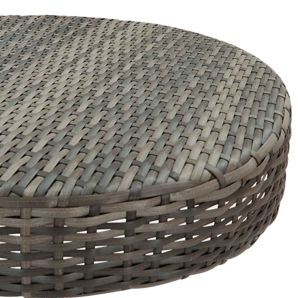 Garden Bar Set 3 Piece Outdoor Furniture with Cushions Grey Patio Seating