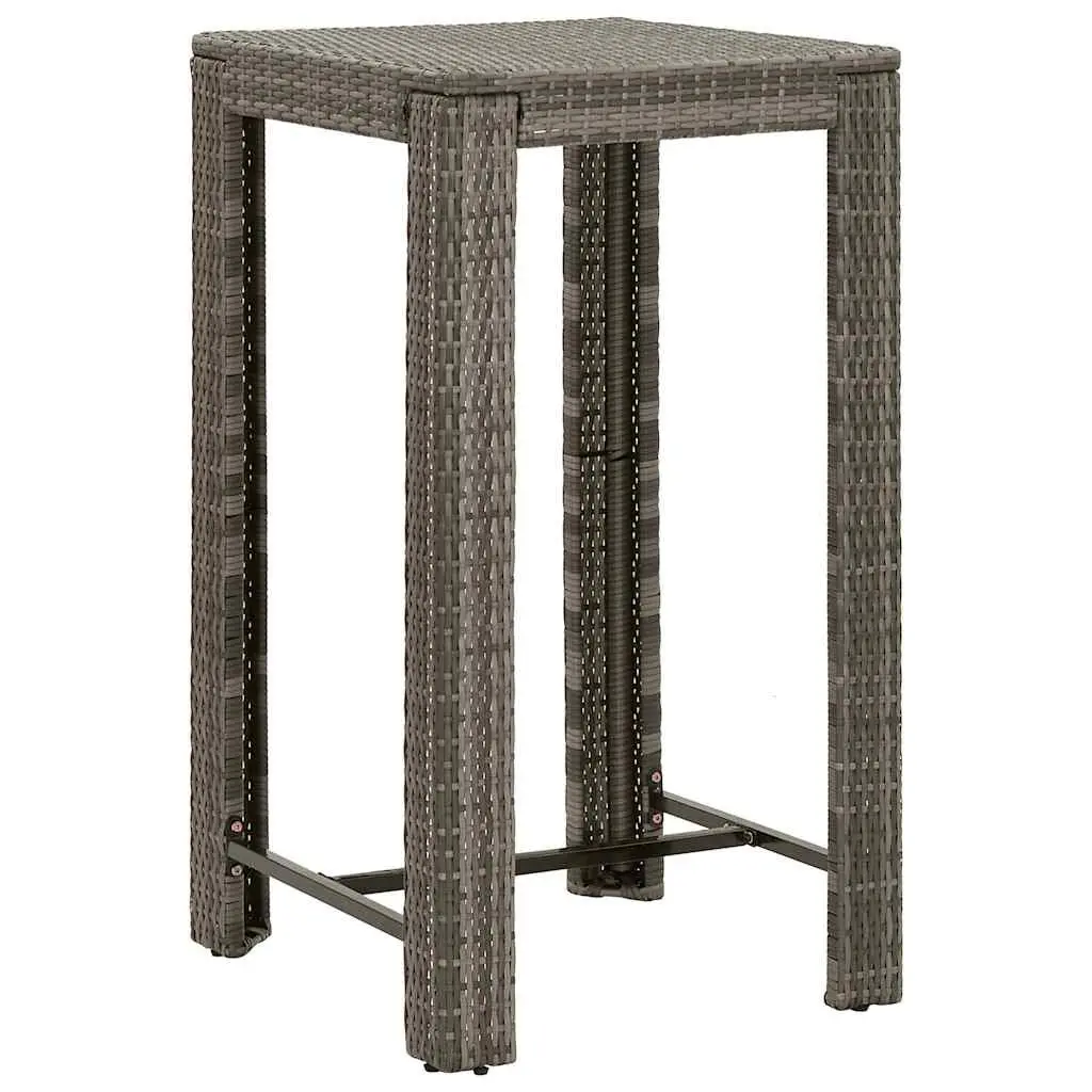 Garden Bar Set 5 Piece Outdoor Patio Furniture Grey