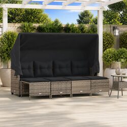 5 Piece Grey Garden Sofa Set: Specs & Features