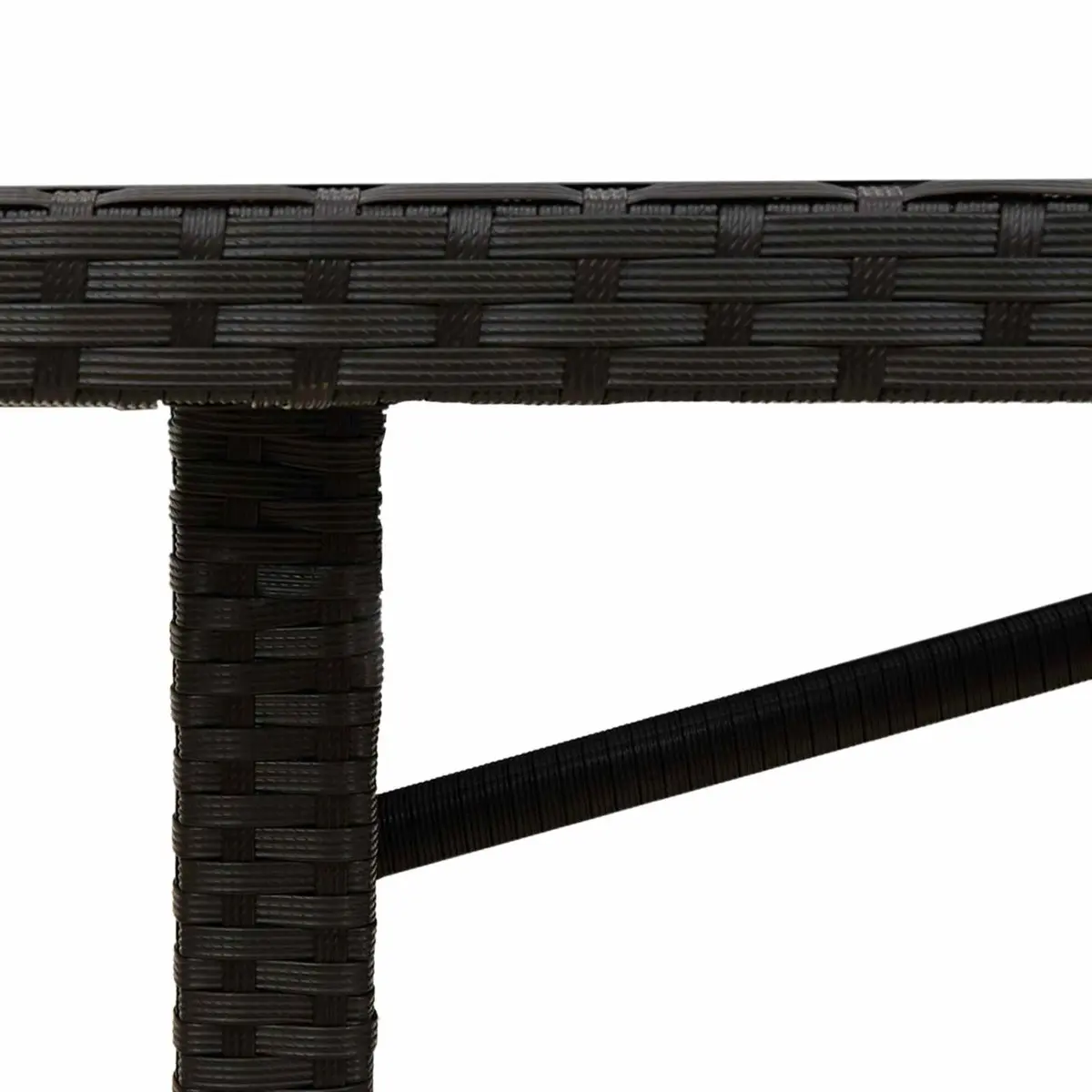 Garden Dining Set Outdoor Furniture 7 Piece Poly Rattan Black with Cushion
