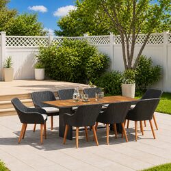 Detailed Overview of 9-Piece Garden Dining Set Features