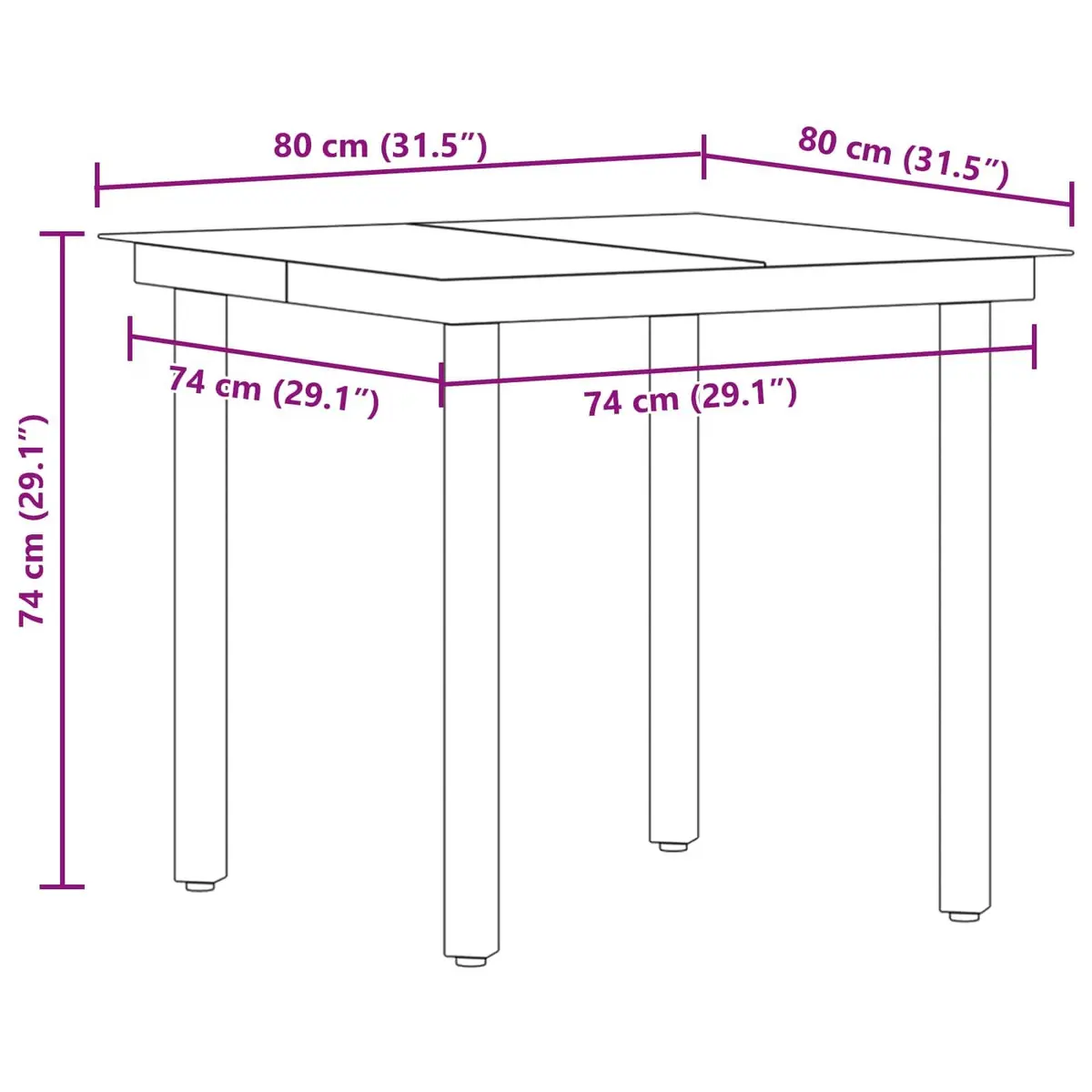 5-Piece Outdoor Garden Dining Set