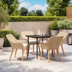 Specifications of 5-Piece Outdoor Dining Set in Beige