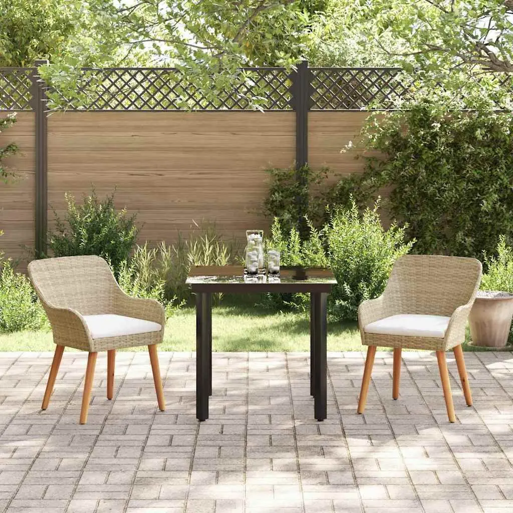 3 Piece Outdoor Dining Set with Cushions