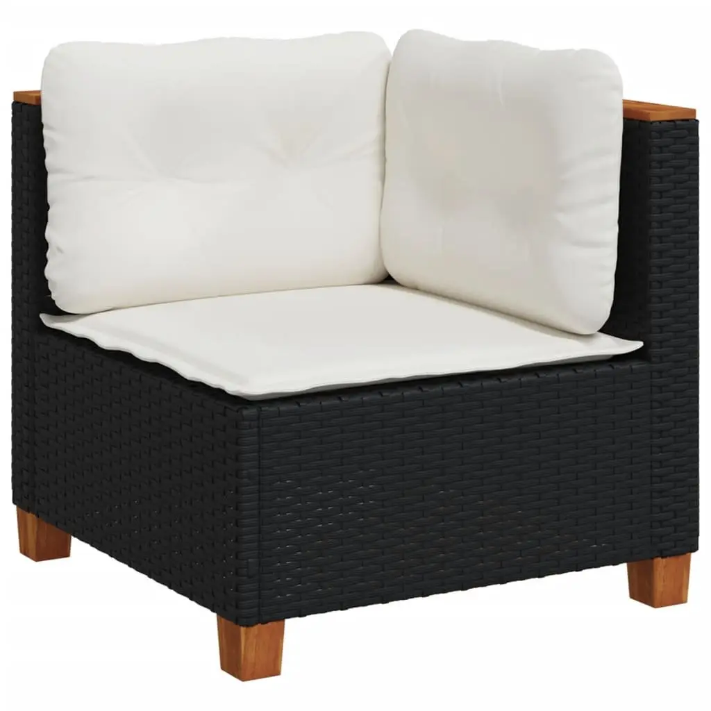 Garden Sofa Set 8 Piece Outdoor Furniture Patio Seating Black with Cushions