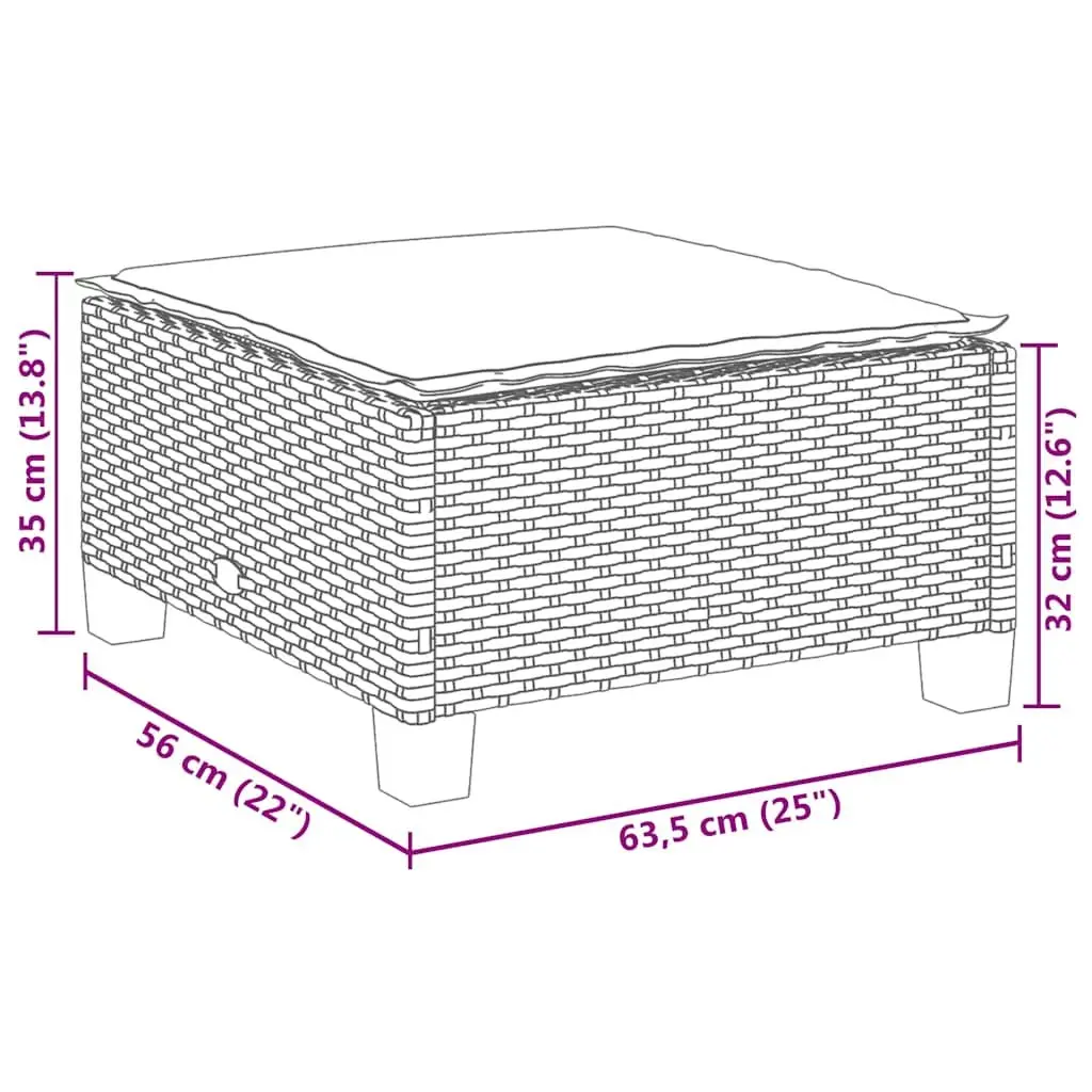 Modular4PieceBlackRattanSofaSetforOutdoorPatioLoungewithThickCushions