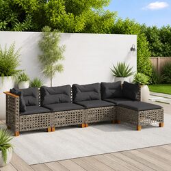 Specifications for the 5-Piece Grey Garden Sofa Set
