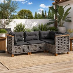 Specifications of the 4-Piece Grey Patio Sofa Set
