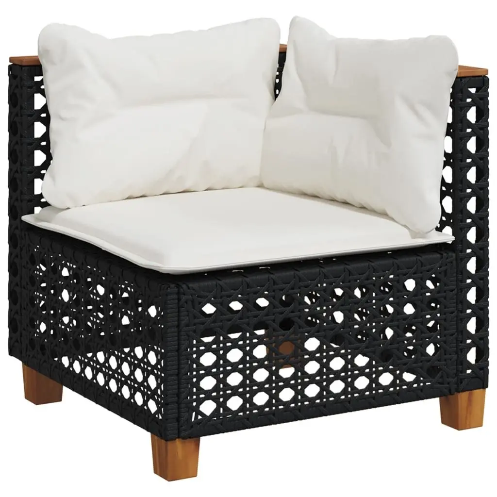 Garden Sofa Set Outdoor Furniture 5 Piece Patio Lounge Rattan Seating Black