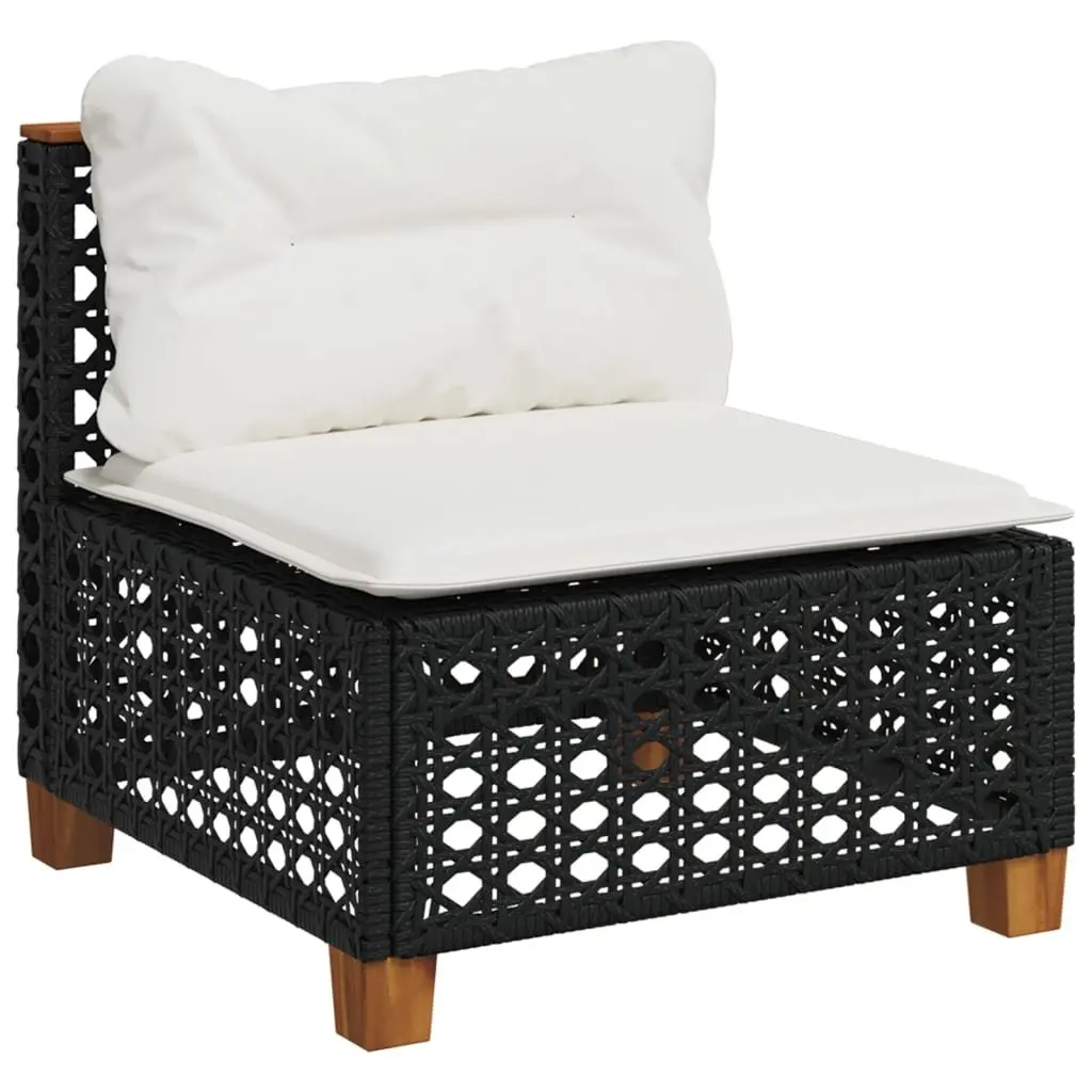 Garden Sofa Set Outdoor Furniture 5 Piece Patio Lounge Rattan Seating Black