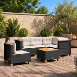 Specifications of 6 Piece Outdoor Sofa Set with Cushions