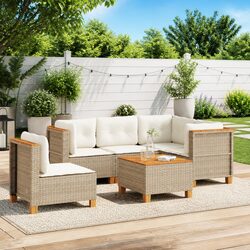 6-Piece Garden Sofa Set: Dimensions and Features Listed