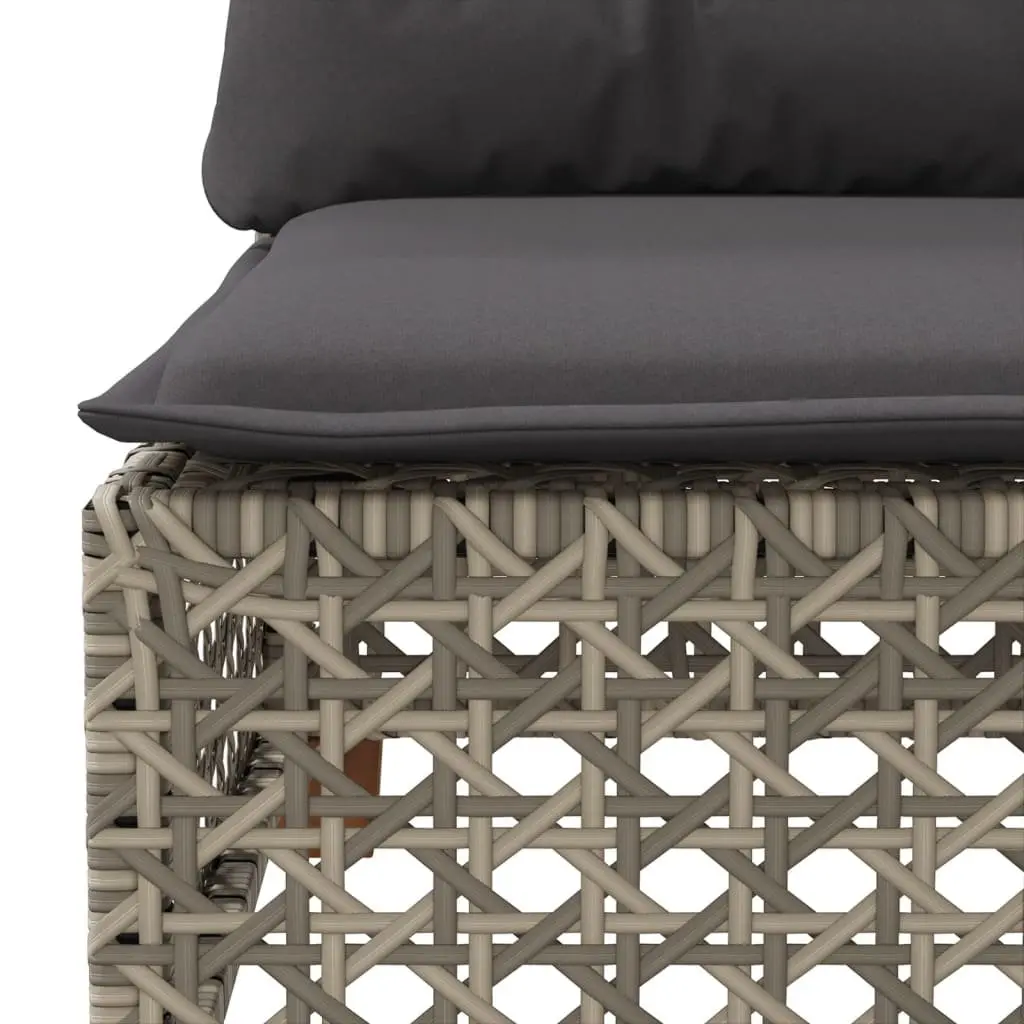 6-Piece Garden Sofa Set with Washable Cushions, Grey