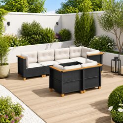 Specifications of 7 Piece Black Outdoor Sofa Set