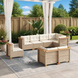 8-Piece Modular Garden Sofa Set: Dimensions and Features