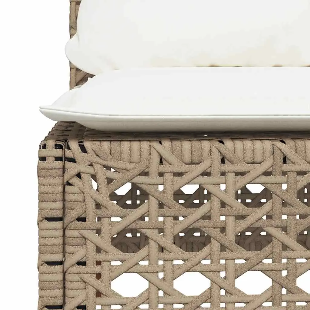 Garden Sofa Set Outdoor Furniture 8 Piece Beige Poly Rattan Patio Lounge Seating