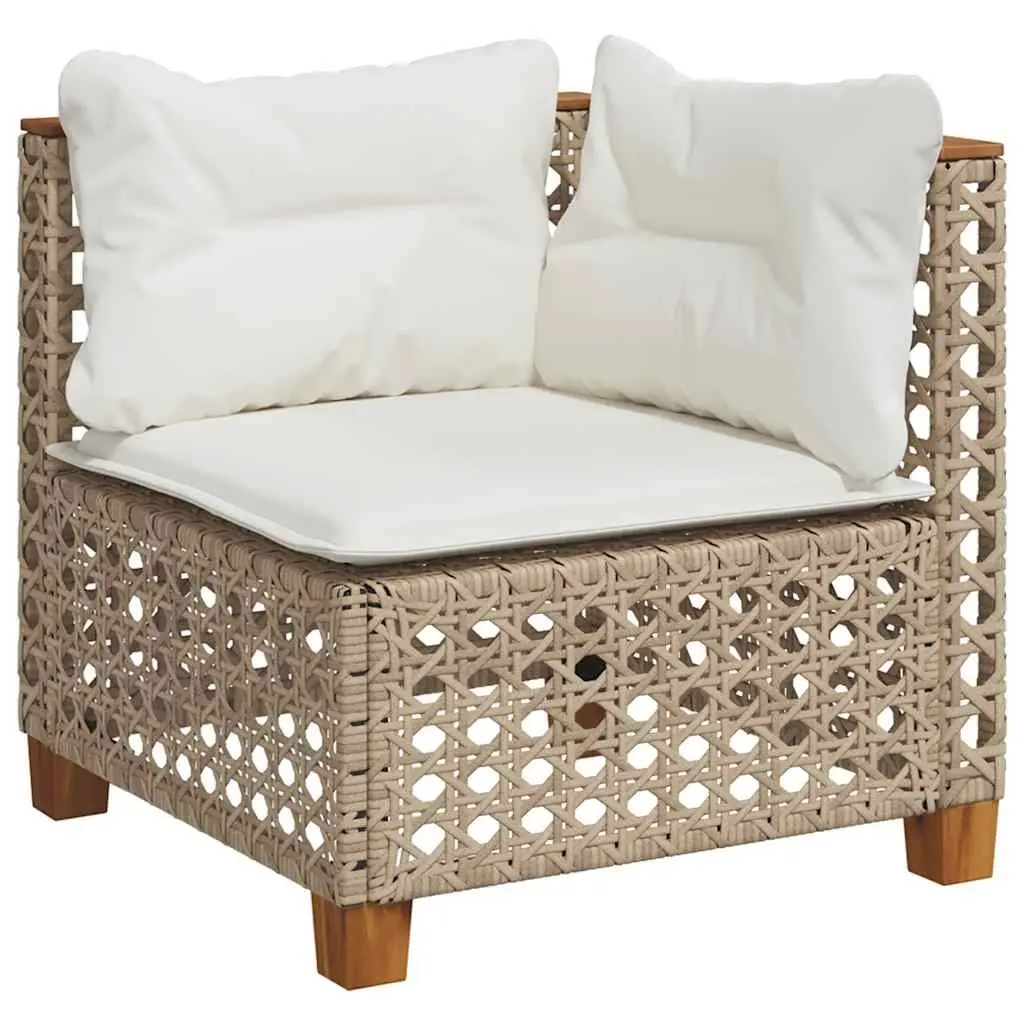 7-Piece Beige Modular Garden Sofa Set