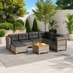 Specifications for 8 Piece Outdoor Grey Sofa Set