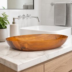 Specifications for Solid Teak Wood Sink 60x40x10 cm