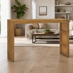 Teak Wood Console Table: 110cm x 35cm x 75cm