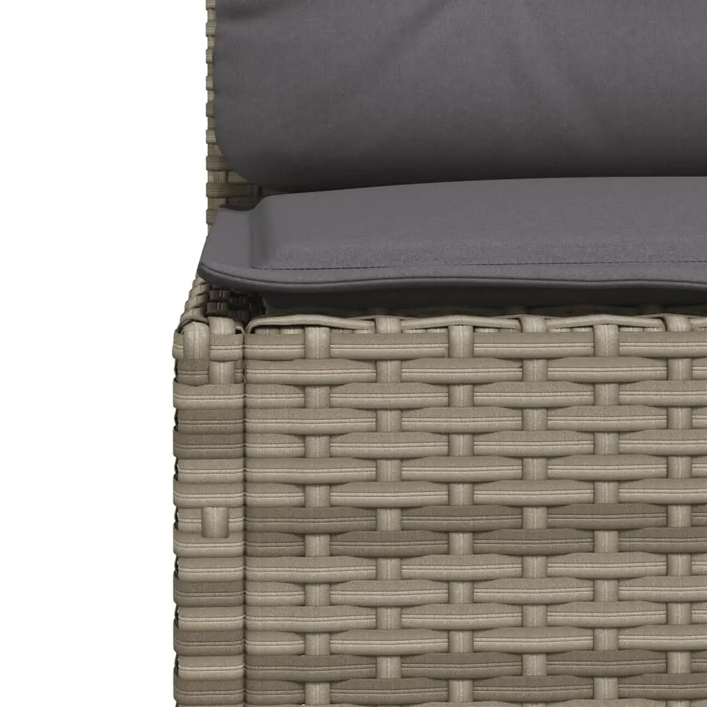 Garden Sofa Set Outdoor Furniture 10 Piece Grey Poly Rattan Patio Lounge
