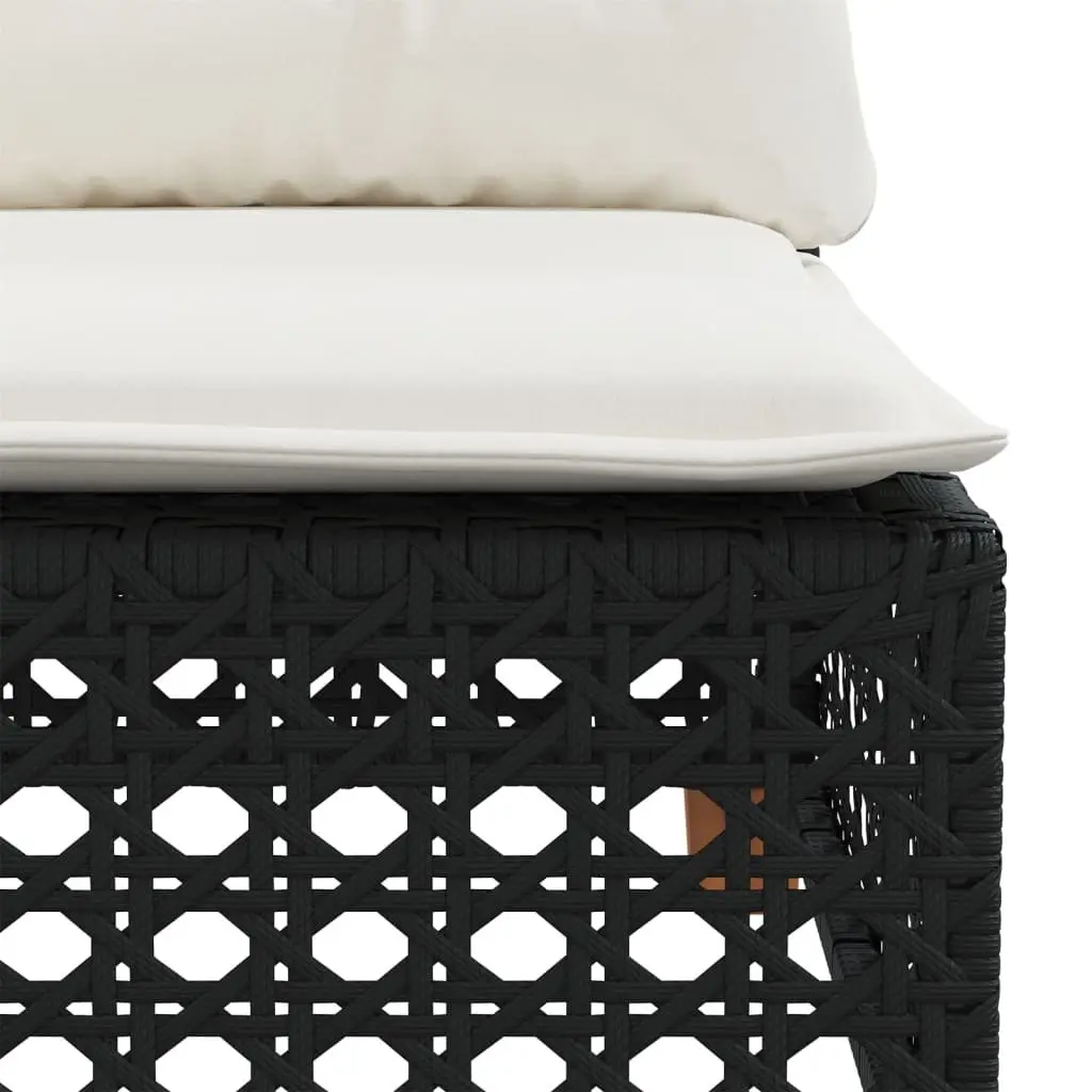 10-Piece Outdoor Black Rattan Sofa Set