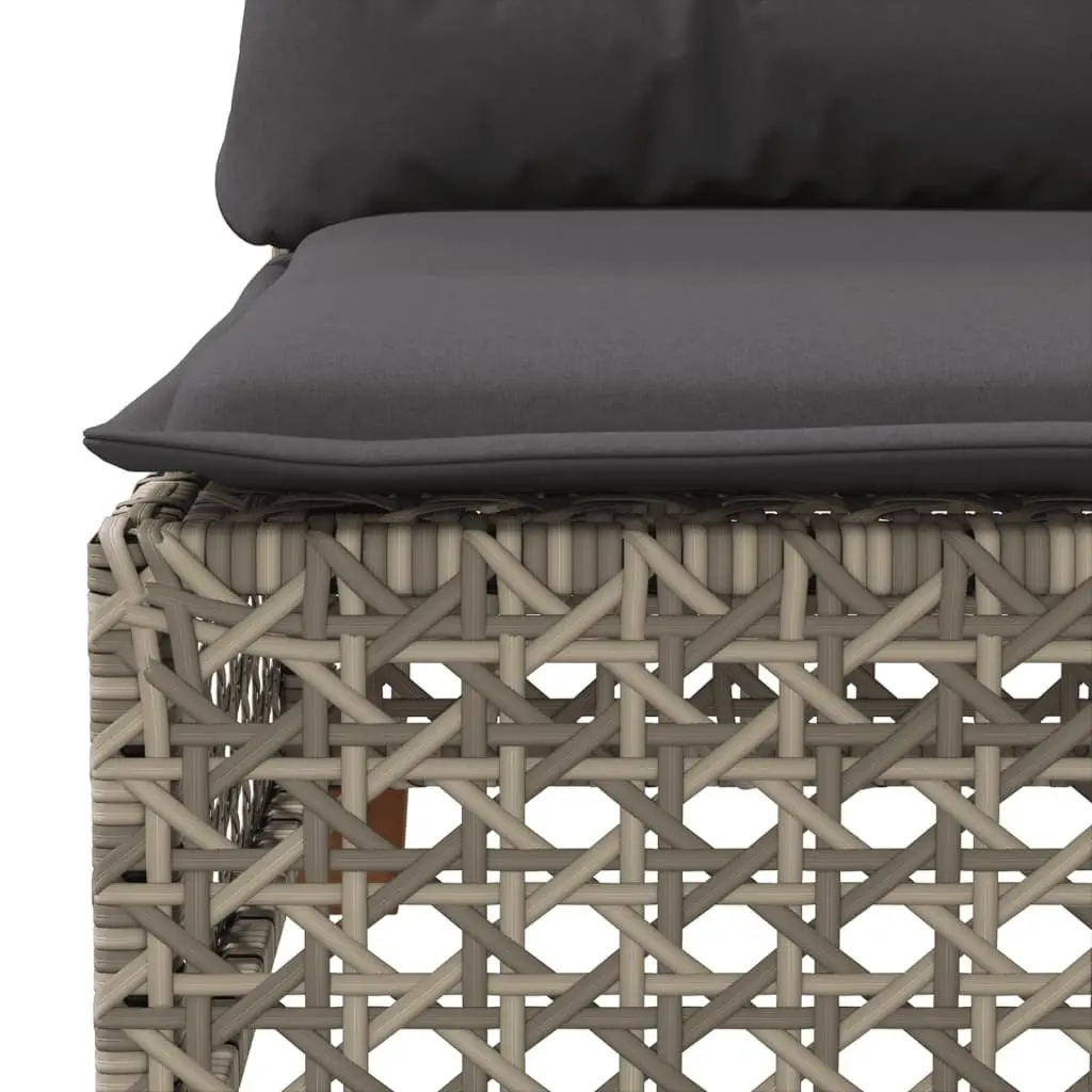 Garden Sofa Set 10 Piece Outdoor Furniture with Cushions Grey Patio Seating