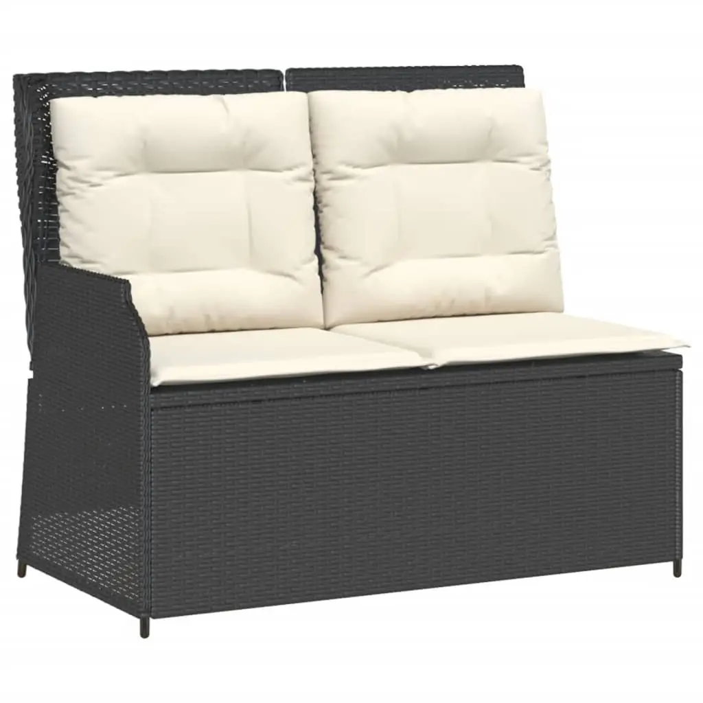3 Piece Garden Lounge Set Outdoor Patio Furniture Black Rattan
