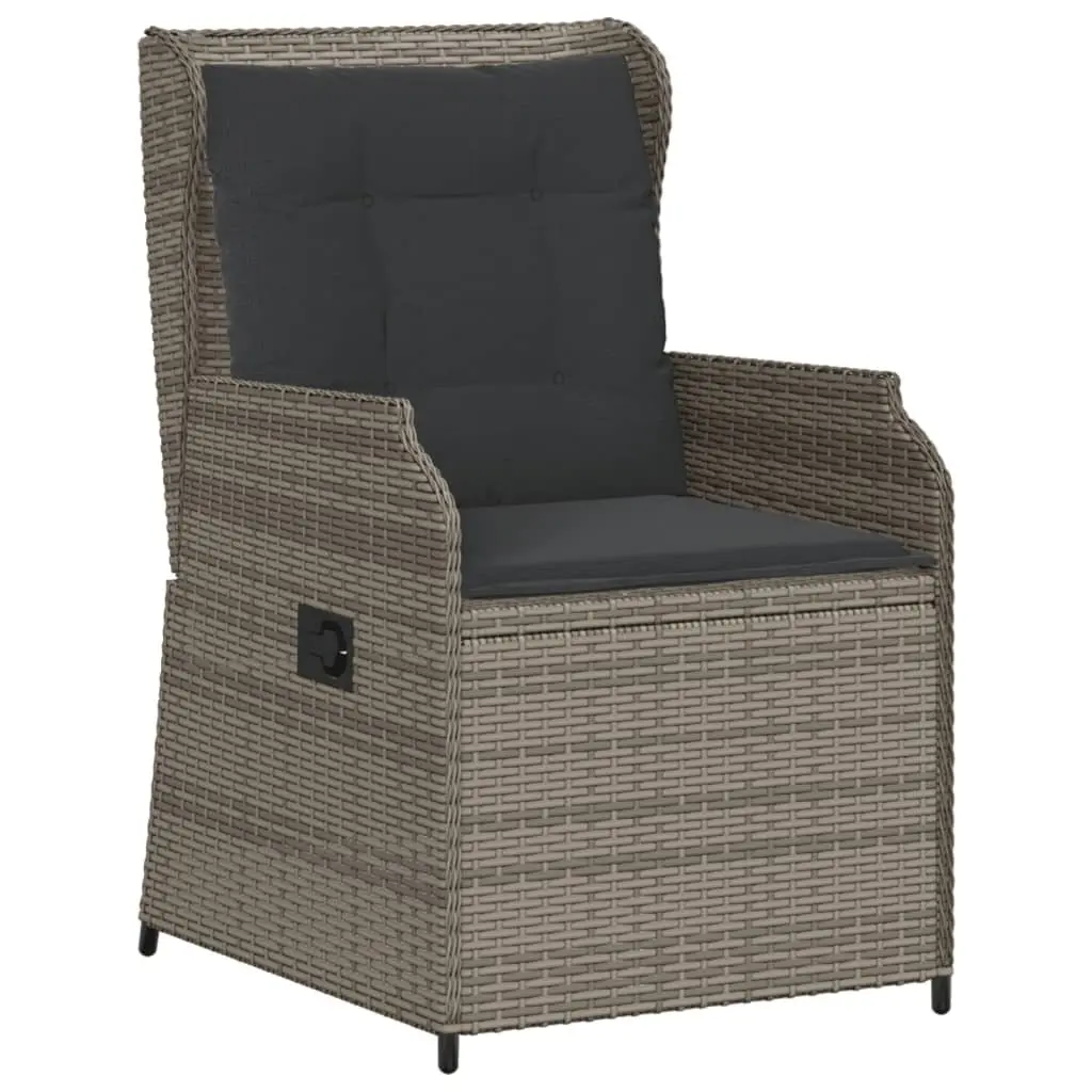 5 Piece Outdoor Lounge Set Garden Furniture Grey Poly Rattan for Patio