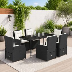 Specifications for 7 Piece Garden Dining Set in Black