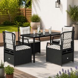 5 Piece Garden Dining Set Specifications: Durable & Comfortable