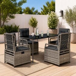 Specifications for 5 Piece Grey Garden Dining Set