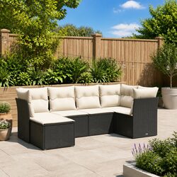 Factual Specs of 6-Piece Black Outdoor Sofa Set