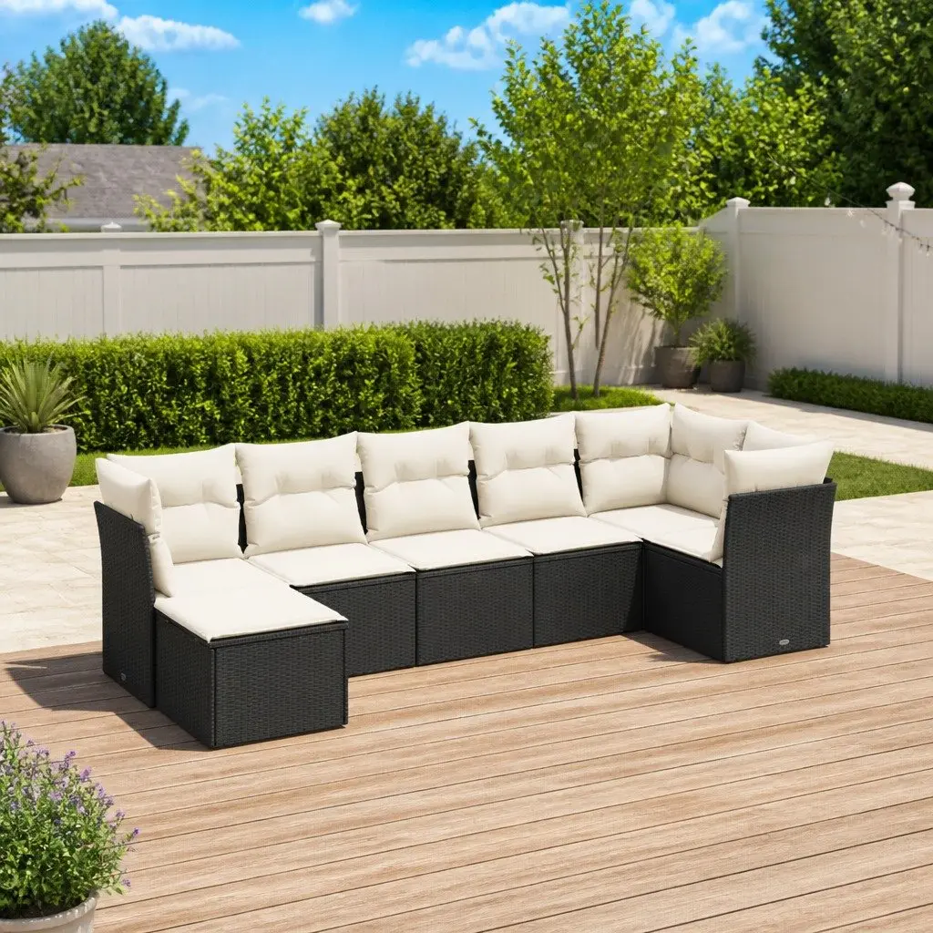 7 Piece Outdoor Garden Sofa Set