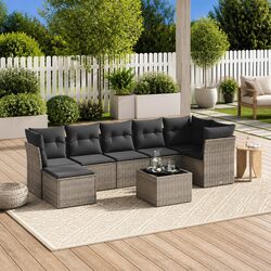 Specifications of 8 Piece Garden Sofa Set with Cushions
