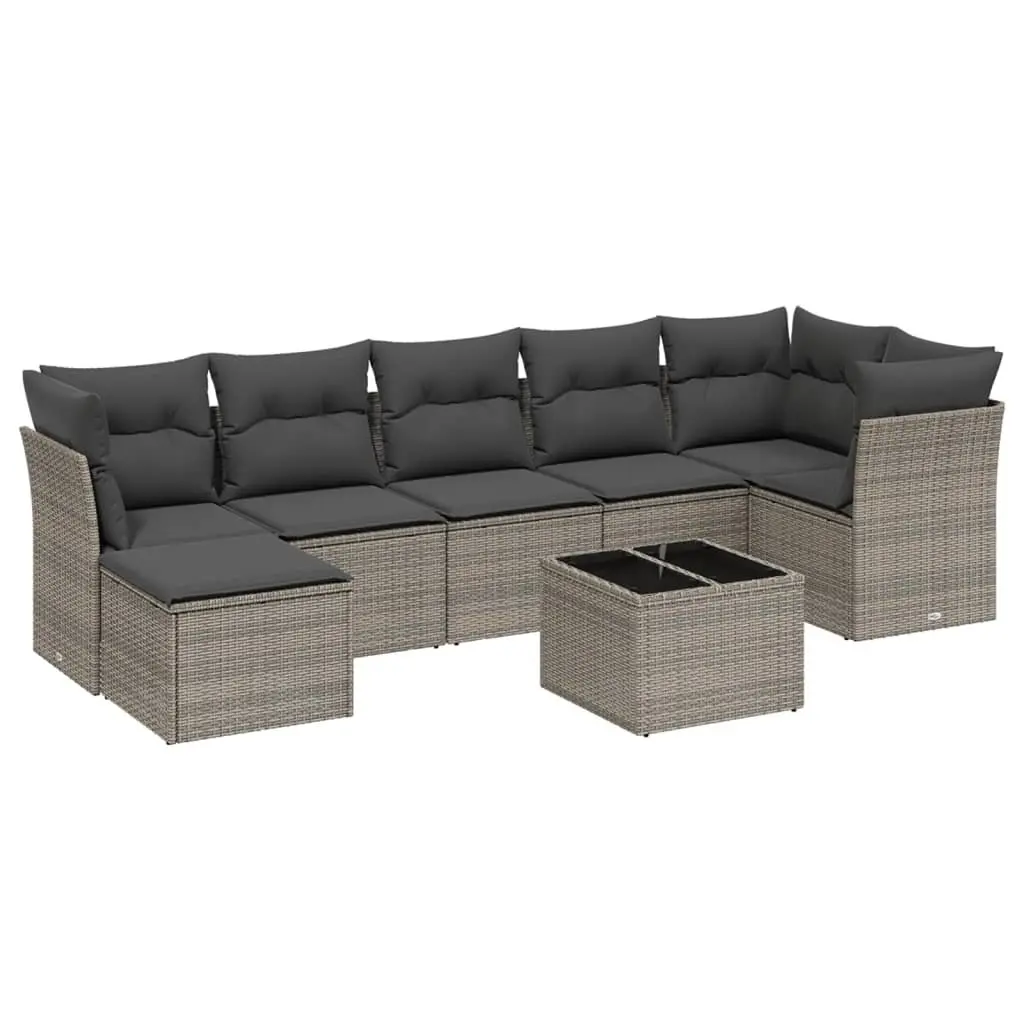 8 Piece Garden Sofa Set with Cushions