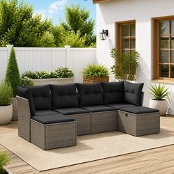 Specifications for Grey Outdoor Sofa Set - 6 Pieces
