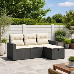 4-Piece Black Outdoor Sofa Set Specifications