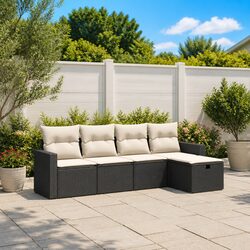 5 Piece Garden Sofa Set: Dimensions and Materials Overview